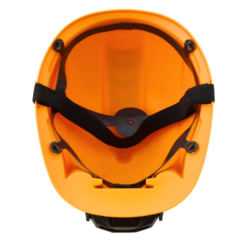 Kask Budowlany Dla Dzieci Z Latarką Czołową Opaska Pod Brodę - Żółty