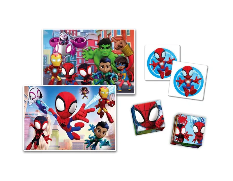 Zestaw Edukacyjny Puzzle Memo Klocki MARVEL SPIDEY CLEMENTONI 18295