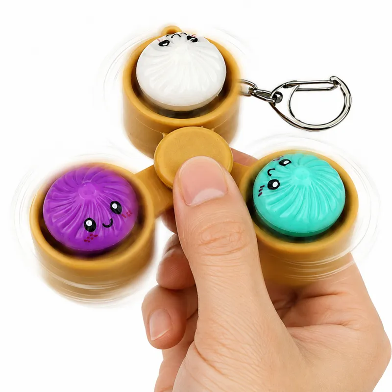Brelok Pierożki W Koszyczku Świecące LED Dumpling Fidget Spinner 8,5 cm