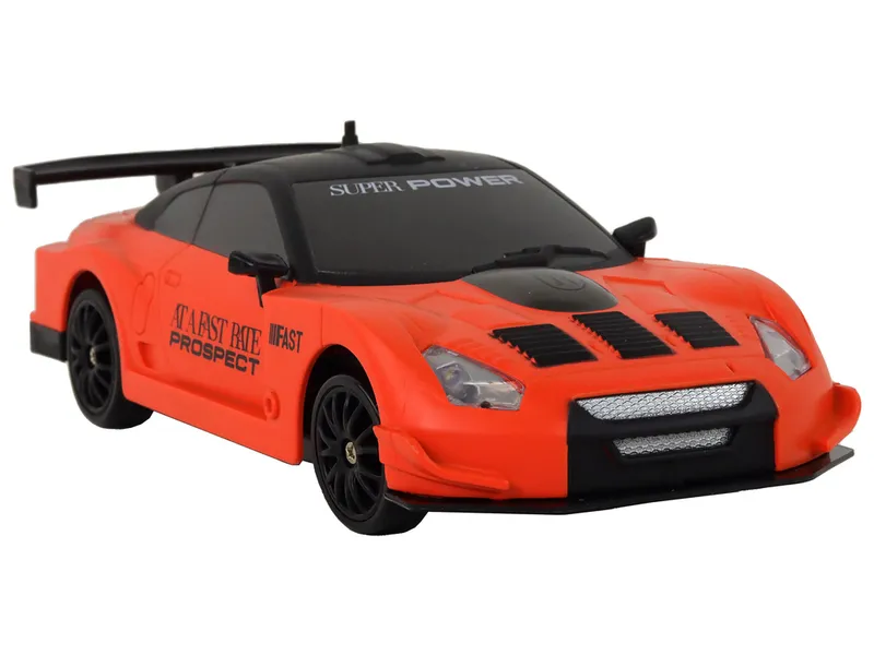 Autko Sportowe Zdalnie Sterowane R/C 1:24 Wymienne Koła - Pomarańczowe