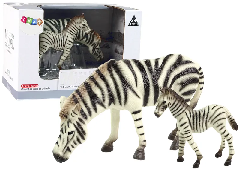 Zestaw 2 Figurek Zebra Z Młodym Zebry Figurka Zwierzęta