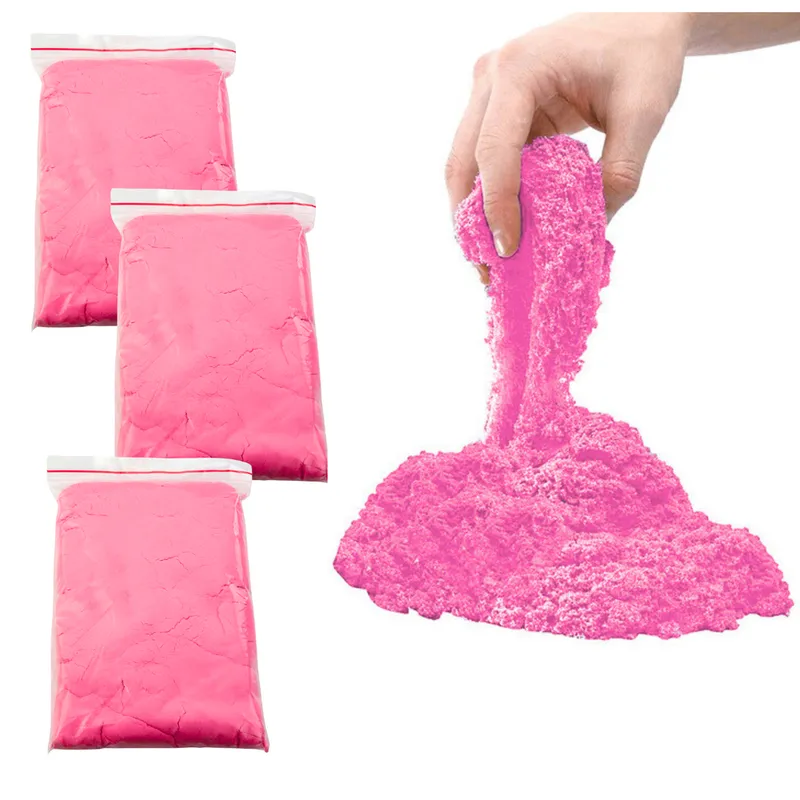 Zestaw Magiczny Piasek 3kg Foremki Narzędzia Dmuchana Plansza - Różowy