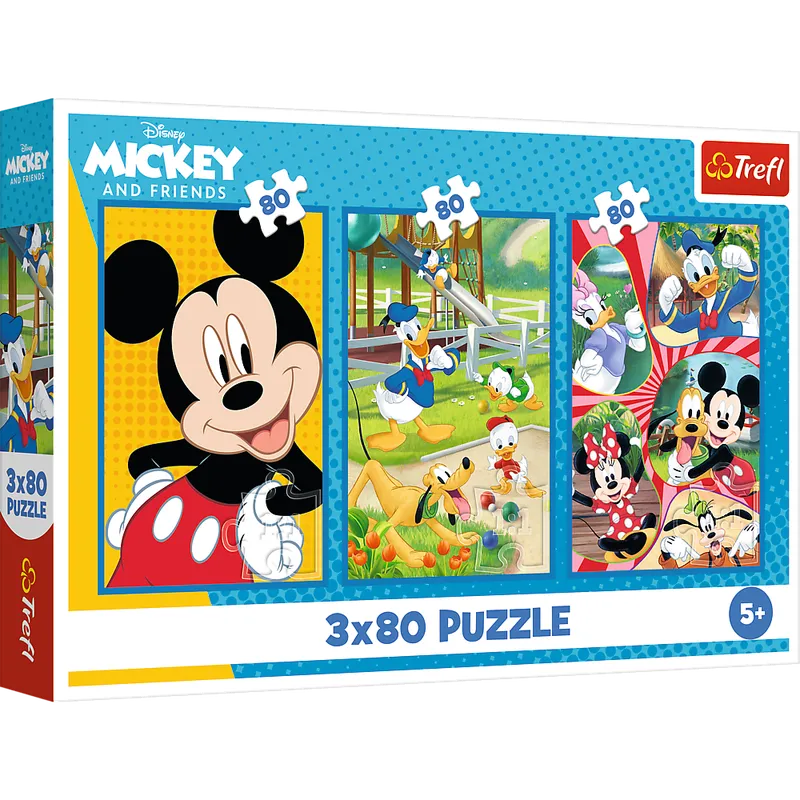 Puzzle - 3x80 - Ekipa Myszki Miki - TREFL 34887