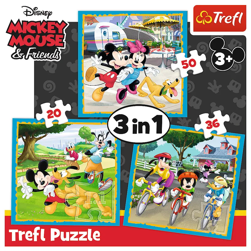 Puzzle - 3w1 (20, 36, 50) - Myszka Miki Z Przyjaciółmi - TREFL 34846