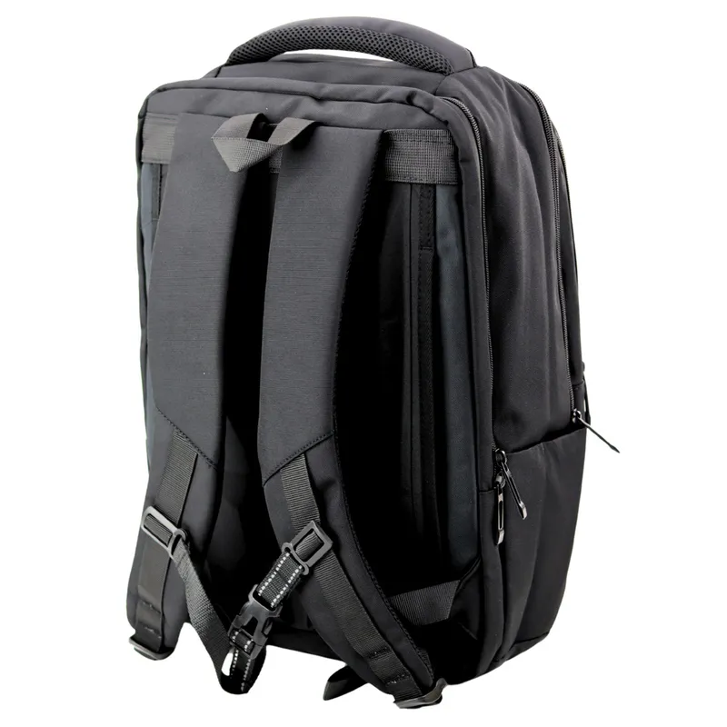 Plecak Miejski Biznesowy USB Pas Piersiowy 26l 45cm - Czarny