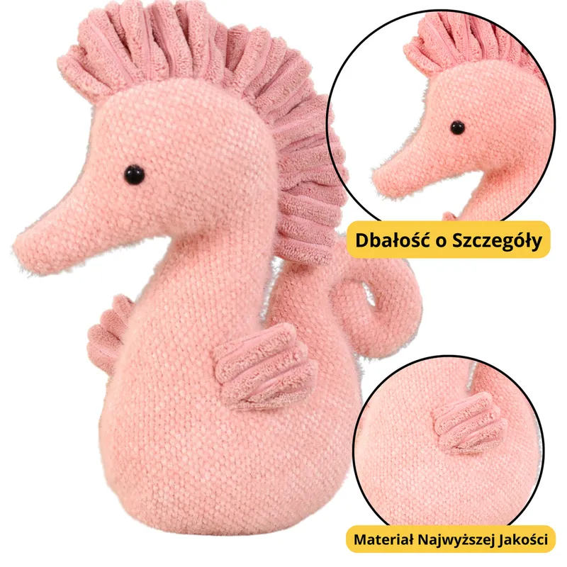 Maskotka Pluszowa Przytulanka Konik Wodny 25cm - Różowy