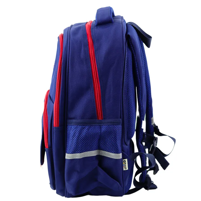 Plecak Szkolny Pas Piersiowy Granatowo Czerwony 20l 38cm