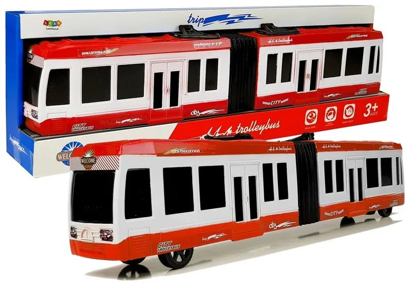 Autobus Przegubowy Z Napędem Frykcyjnym - Czerwony
