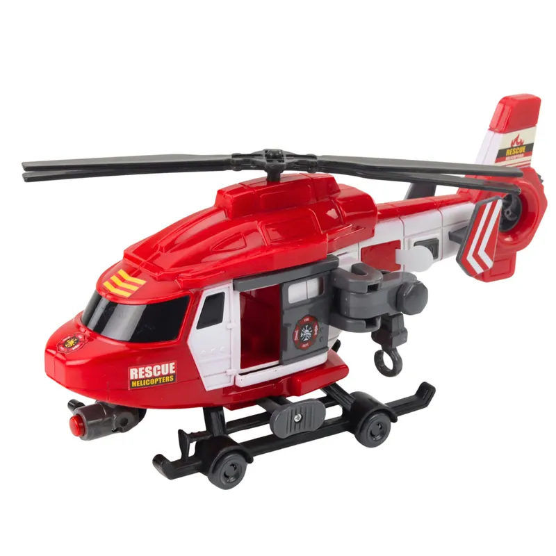 Helikopter Ratunkowy Hak Nosze Światła Dźwięki 1:16 - Czerwony