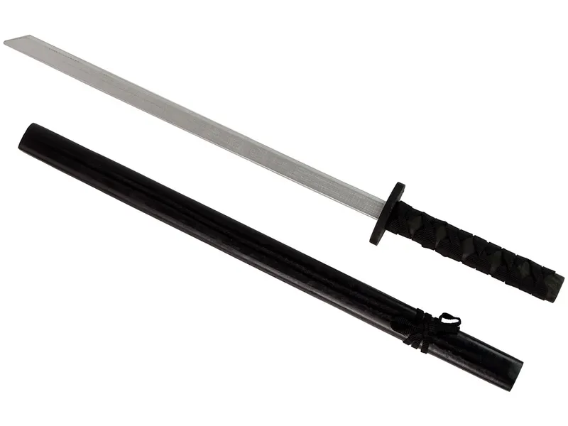 Drewniany Miecz Rekwizyt Dla Rycerza 73 cm - Czarny