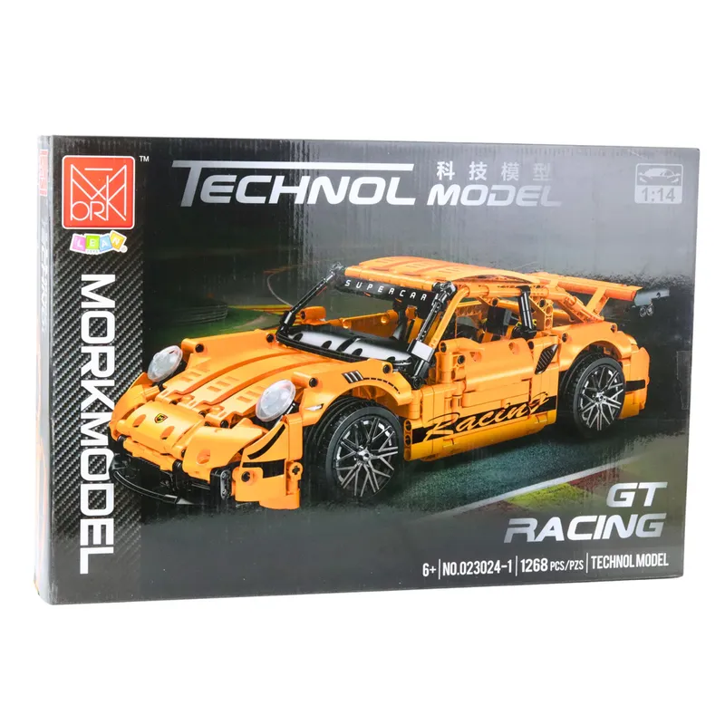 Klocki Konstrukcyjne Samochód GT Racing 1:14 1268 el - Pomarańczowy