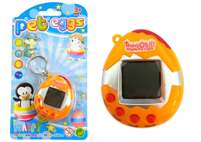 TAMAGOTCHI W Jajku Gra Elektroniczne Zwierzątko - Pomarańczowe