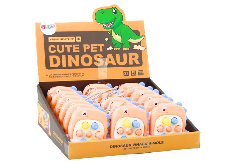 Gra Zręcznościowa Whack A Mole Literki Dinozaur - Pomarańczowa