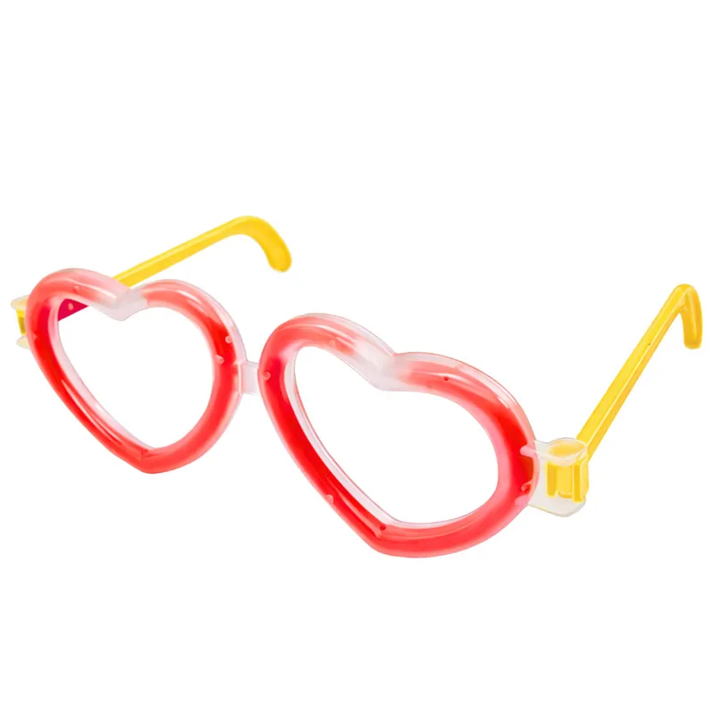 Okulary Fluorescencyjne Serca Świecące W Ciemności Stick Neon - Czerwone