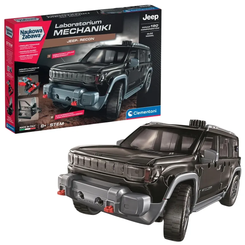Naukowa Zabawa Laboratorium Mechaniki JEEP Recon Język Polski CLEMENTONI 50401