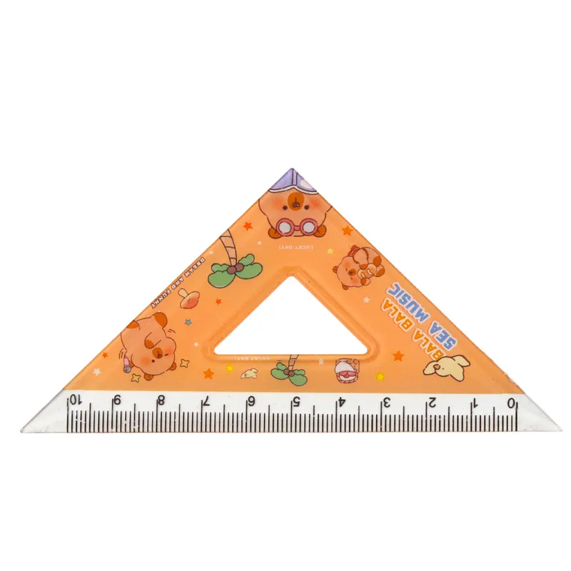 Zestaw Przybory Geometryczne Kapibara Linijka Kątomierz Ekierki 4el