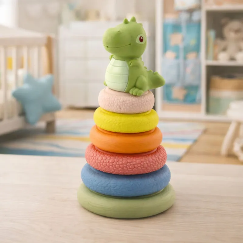 Miękka Piramida Sensoryczna Dinozaur Gumowa EKO Kolorowa