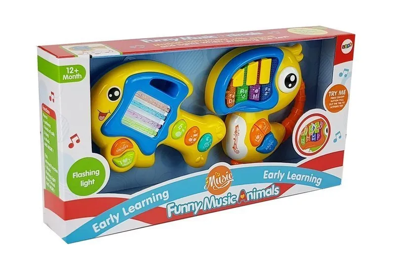 Pianinko I Gitara Na Baterie Papuga Rybka