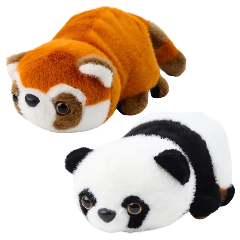 Pluszowa Maskotka Przytulanka Panda Klasyczna 2w1 22cm - Czerwona