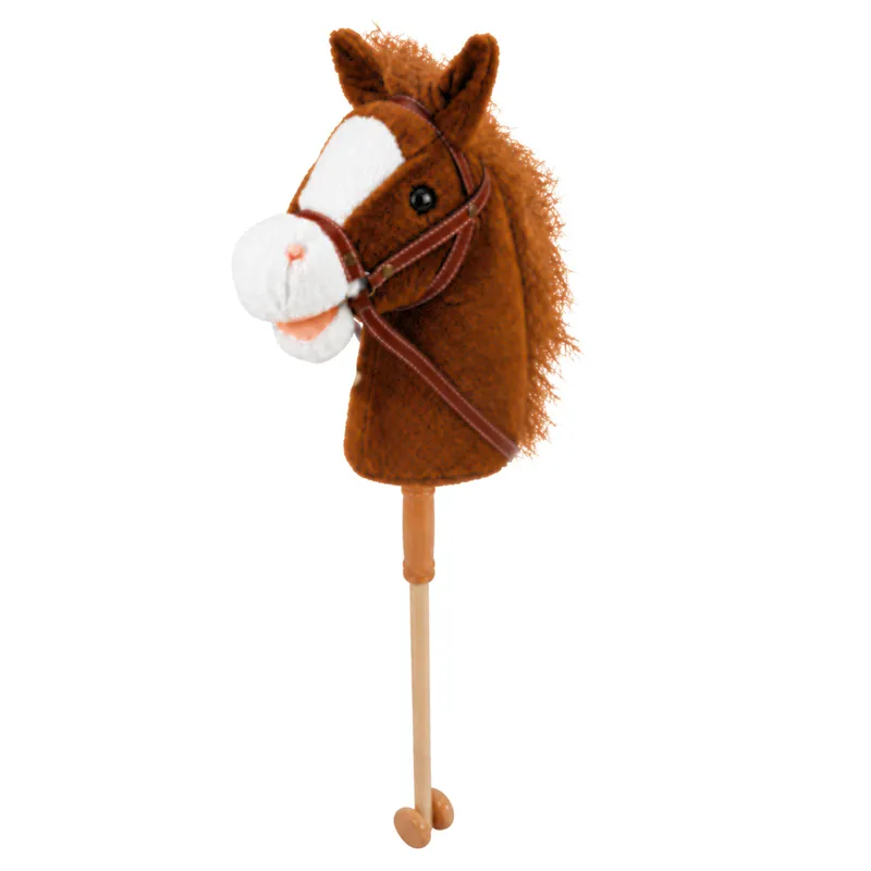 Hobby Horse Koń Na Kiju Głowa Konia Dźwięki Galopu Rżenia 100 cm - Brązowy