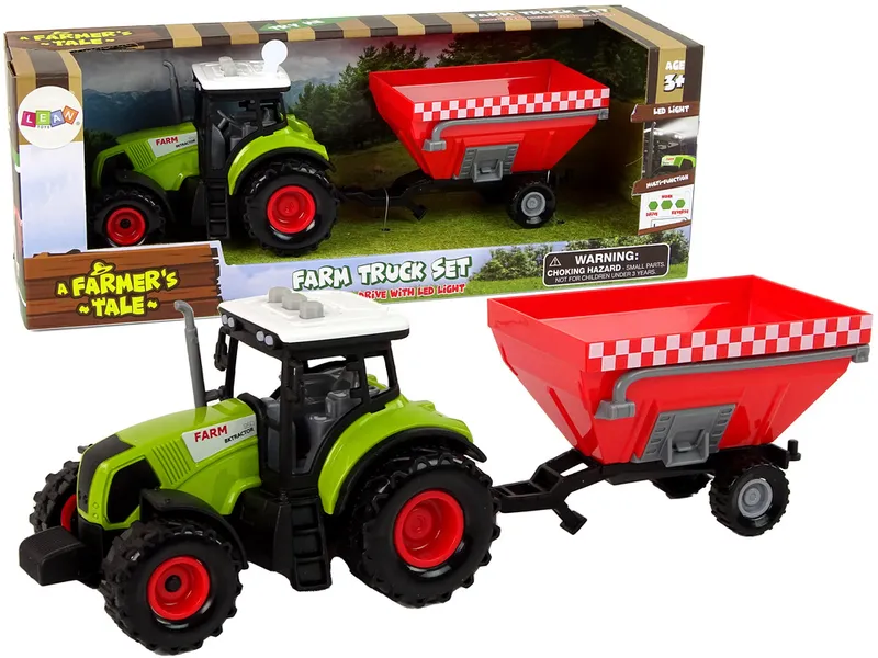 Traktor Farma Odpinana Przyczepa Na Zboże Dźwięk - Zielony