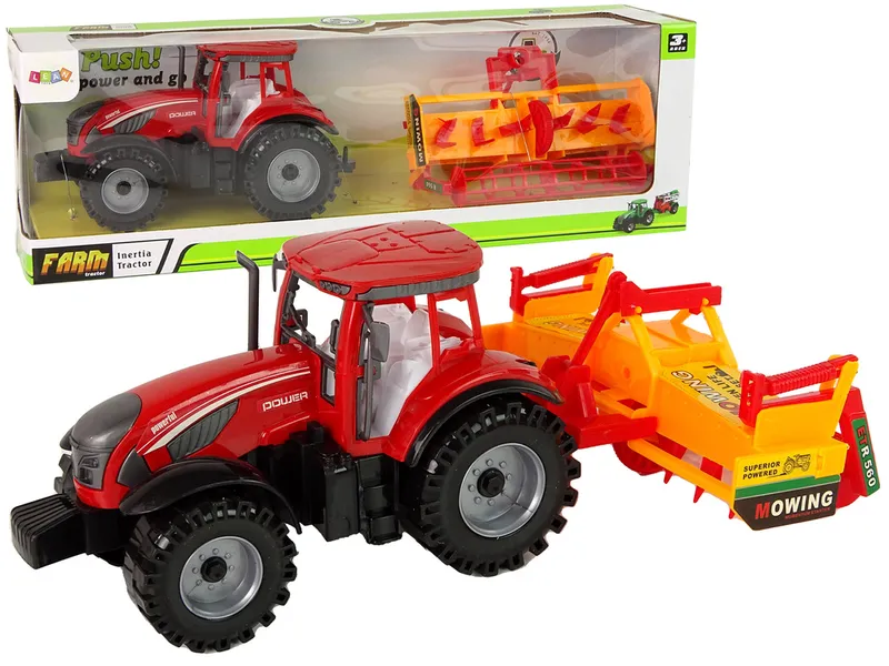 Traktor Z Kultywatorem Napęd Frykcyjny - Czerwony