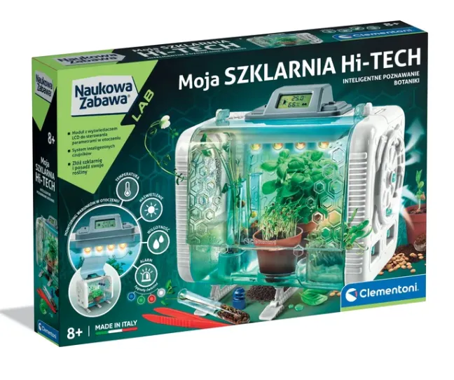 Naukowa Zabawa Laboratorium Szklarnia HI-TECH Botanika Doświadczenie Język Polski CLEMENTONI 50915