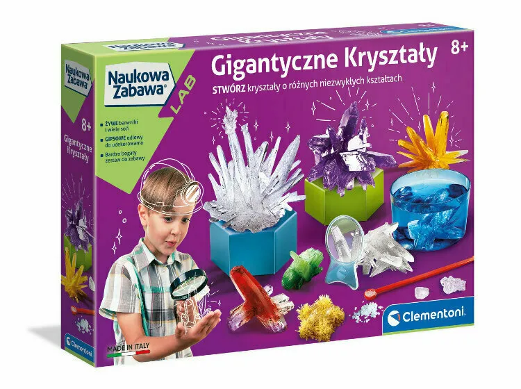 Naukowa Zabawa Gigantyczne Kryształy Język Polski CLEMENTONI 50106