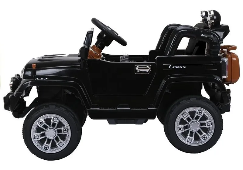 Auto Na Akumulator JEEP JJ245 Dla Dzieci Światła LED MP3 Pilot - Czarny