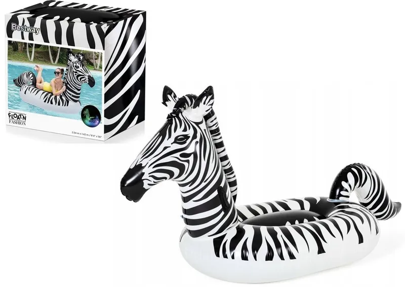Dmuchany Materac Zebra LED 254 x 142 cm BESTWAY 41406