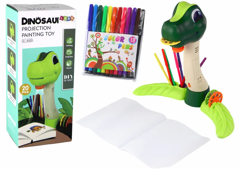 Projektor Do Rysowania Dinozaur Dźwięki Akcesoria