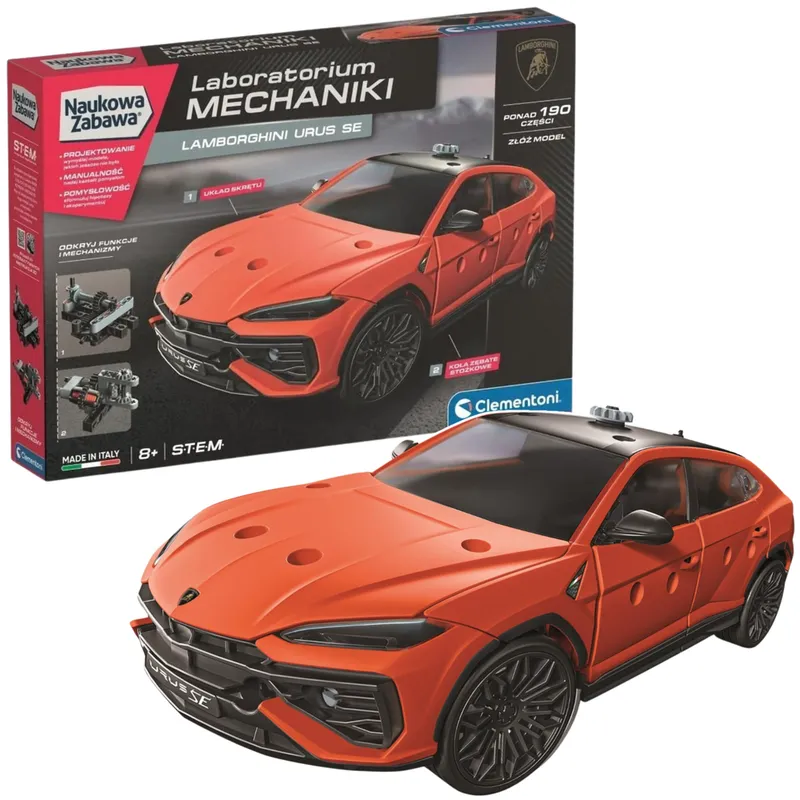 Naukowa Zabawa Klocki Laboratorium Mechaniki LAMBORGHINI Urus Język Polski CLEMENTONI 50246