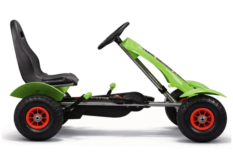 Sportowy Gokart Na Pedały F618 Pomowane Koła Obciążenie 50kg - Zielony