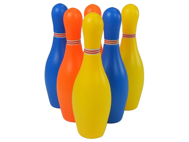 Zestaw Do Gry W Kręgle 6 szt Kolorowe 26 cm