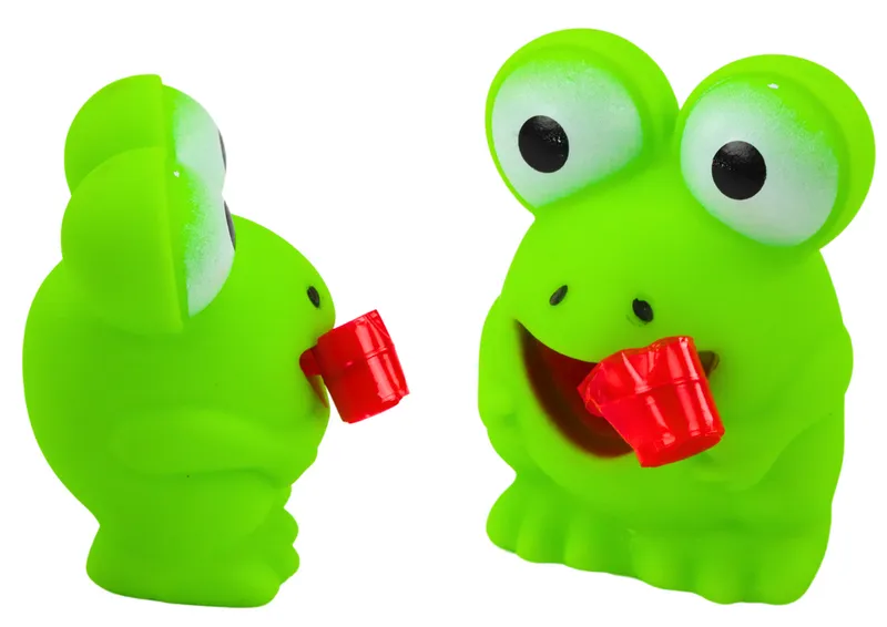 Żaba Gumowa Z Wysuwanym Językiem 7cm - Zielona