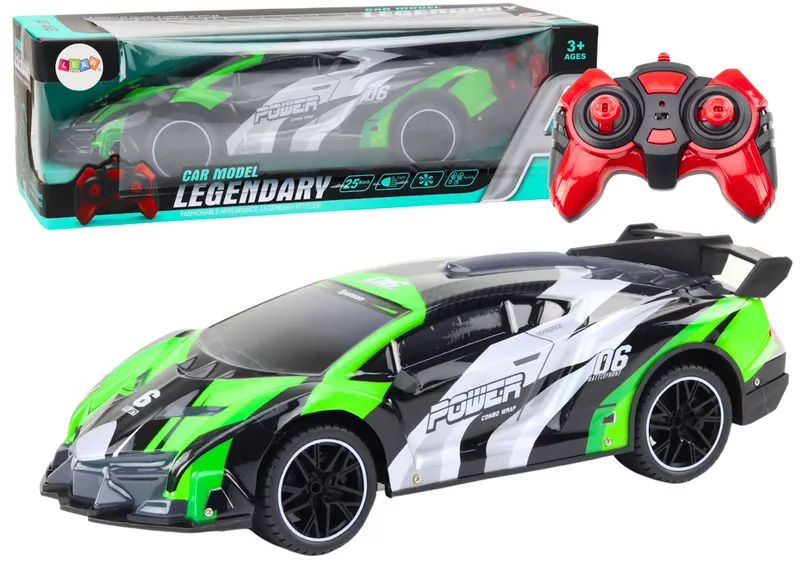 Auto Sportowe Zdalnie Sterowane RC 1:10 25km/h Światła - Zielony