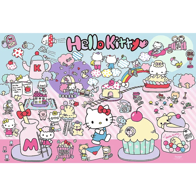 Puzzle - 300 - Poznaj Świat Hello Kitty - Hello Kitty - TREFL 23031