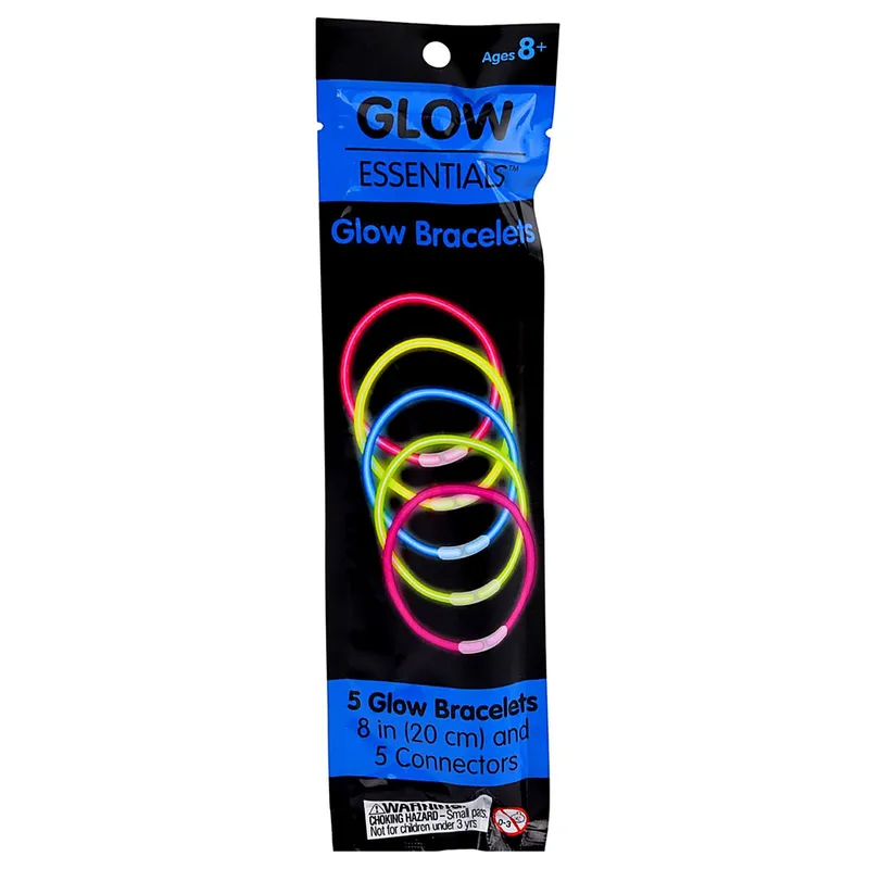 Bransoletki Opaski Fluorescencyjne Świecące W Ciemności Neon Stick 5 szt