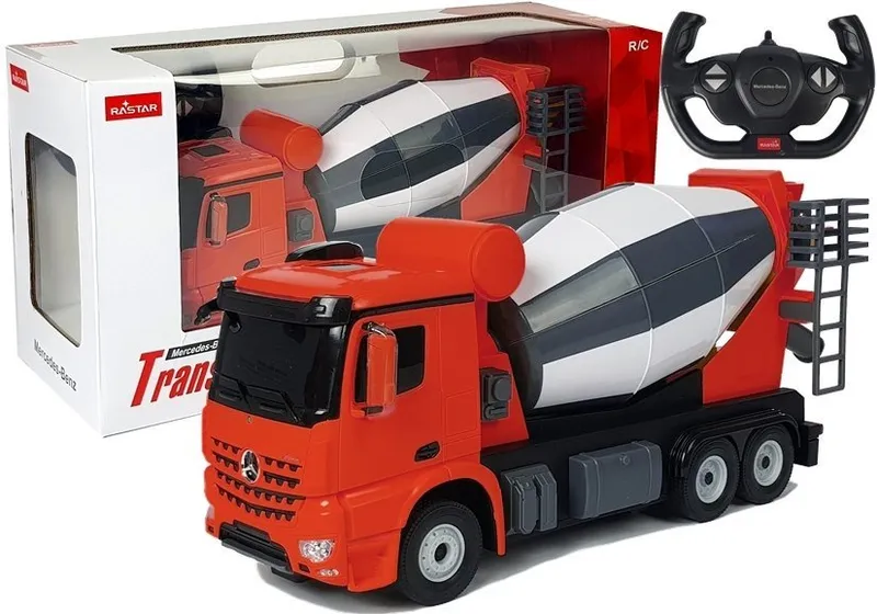 Auto R/C MERCEDES-Benz Arocs Rastar 1:14 Na Pilota - Czerwone