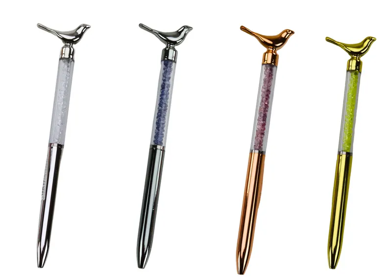 Długopis Z Ptakiem Diamenciki Wkład 0.7mm Mix - Niebieski
