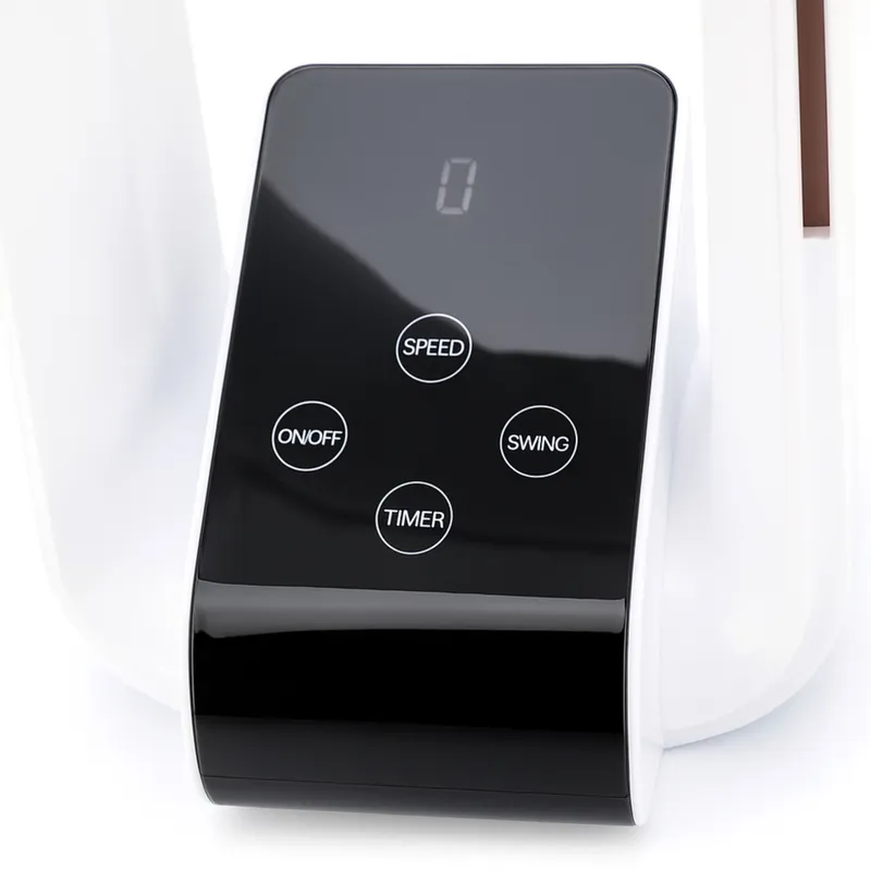 Wentylator Bezłopatkowy Podłogowy Oscylacja Timer Wyświetlacz 45W LCD PILOT
