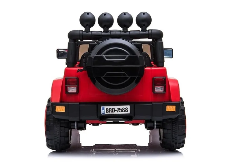 Auto Na Akumulator JEEP BRD-7588 Światła LED MP3 Pilot 4X4 - Czerwony