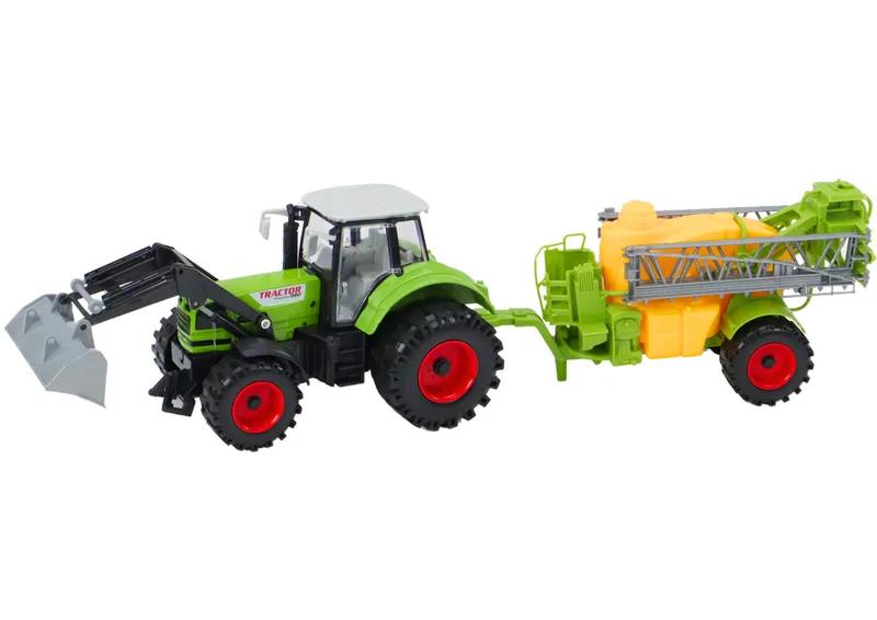 Traktor Rolniczy Koparka Z Opryskiwaczem Napęd - Zielony
