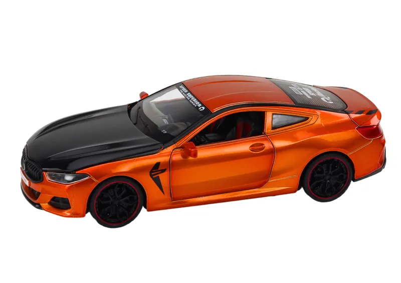 Auto Sportowe Metalowe Napęd Frykcyjny Otwierane Elementy 1:24 - Pomarańczowe