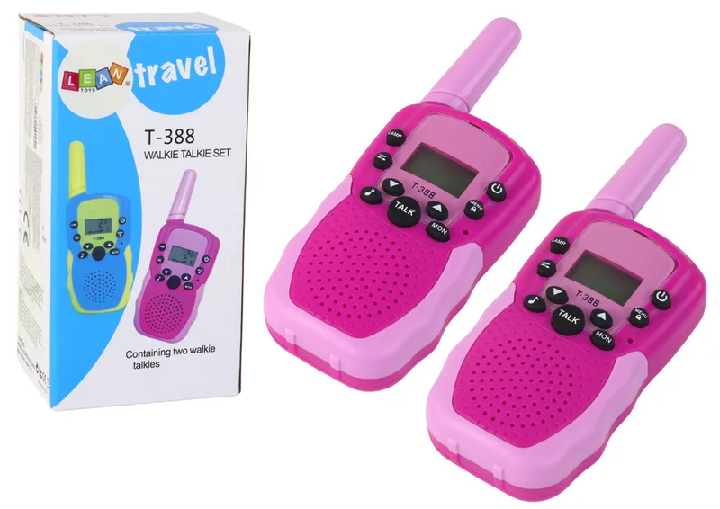 Walkie Talkie Krótkofalówki Zasięg 3km Dla Dzieci - Różowe