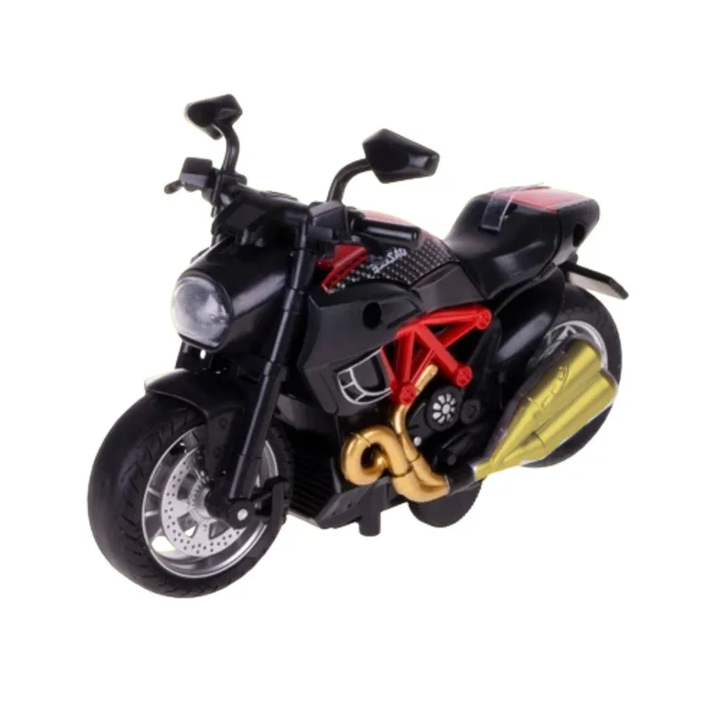 Motocykl Do Składania Skręcania Metal 1:14 DIY - Czerwony