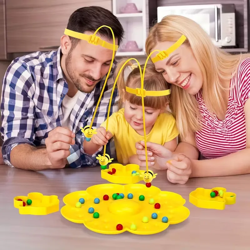 Gra Zręcznościowa Towarzyska Planszowa Pszczółki Magnetyczne Kuleczki