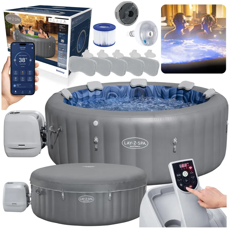 Dmuchane SPA Santorini 7 Osobowe 216 x 216 x 80 cm BESTWAY 6001T