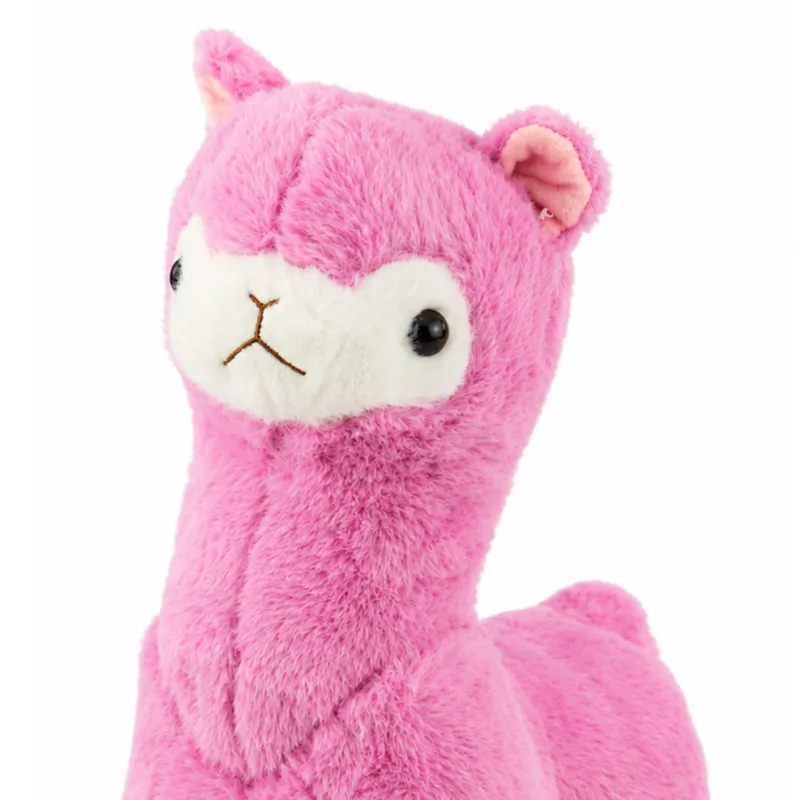 Pluszowa Alpaka Lama Maskotka Przytulanka Miękkie Futerko 38 cm - Różowa