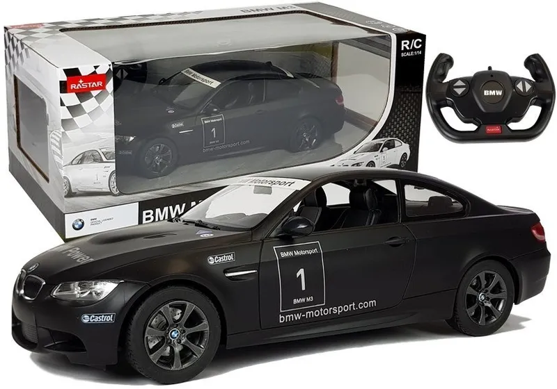 Auto BMW M3 Samochód Sportowy Zdalnie Sterowany RC Rastar 1:14 - Czarny